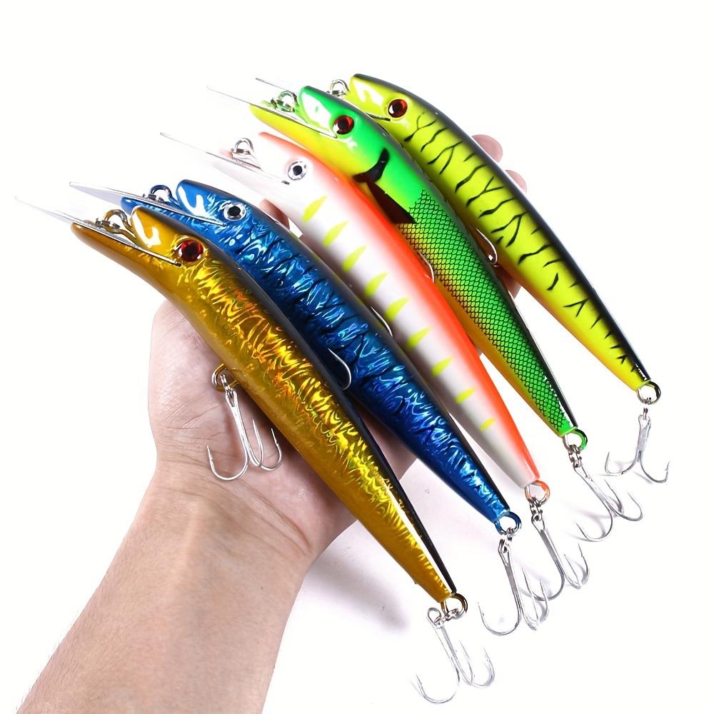 8.07 дюймов (20,5 см) 49 г Длинный воблер Minnow рыболовная приманка набор Big Crankbait 2# крючок 3D Eyes Bass Trolling Искусственные жесткие приманки Pesca