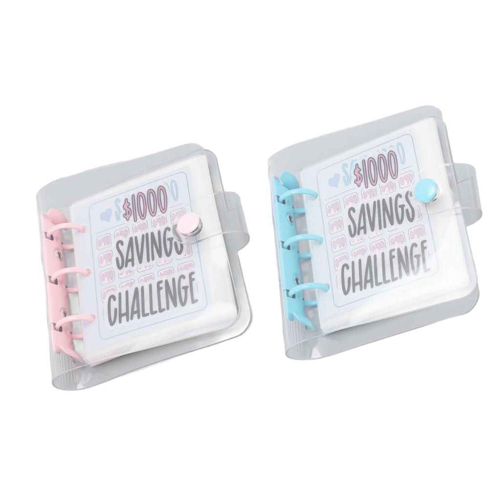 1000 сбережений Challenge Многоцелевой ПВХ многоразовый мини-бюджет с наклейкой для денег Ma
