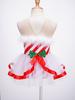 Рождественское полосатое платье-костюм без рукавов для девочек с юбкой-пачкой и отделкой перьями