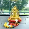 Creative Solar Alloy Car Accessories Prayer Wheel Automatically Rotates Car Interior Decoration Feng Shui  Buddhism