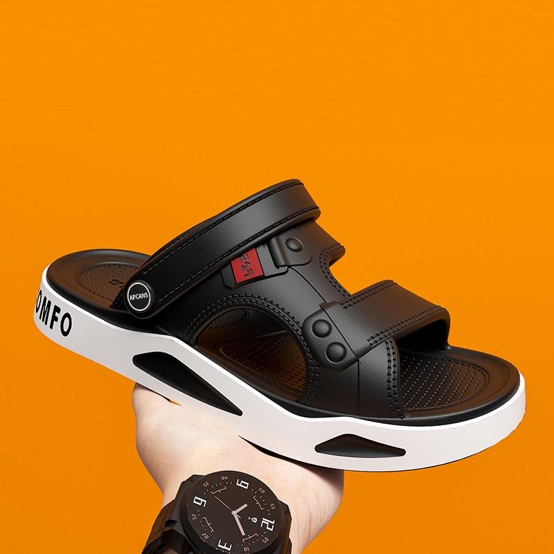 Fashion Summer Men's Slippers EVA Sandals Outdoor Light Slippers Platform Sole Casual Men Beach Shoes Non-slip Open-toe Male Sandals New