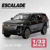 Модель автомобиля 1/32 для внедорожника Cadillac Escalade, литой игрушечный автомобиль со звуком и светом, инерционный механизм, многоцветный