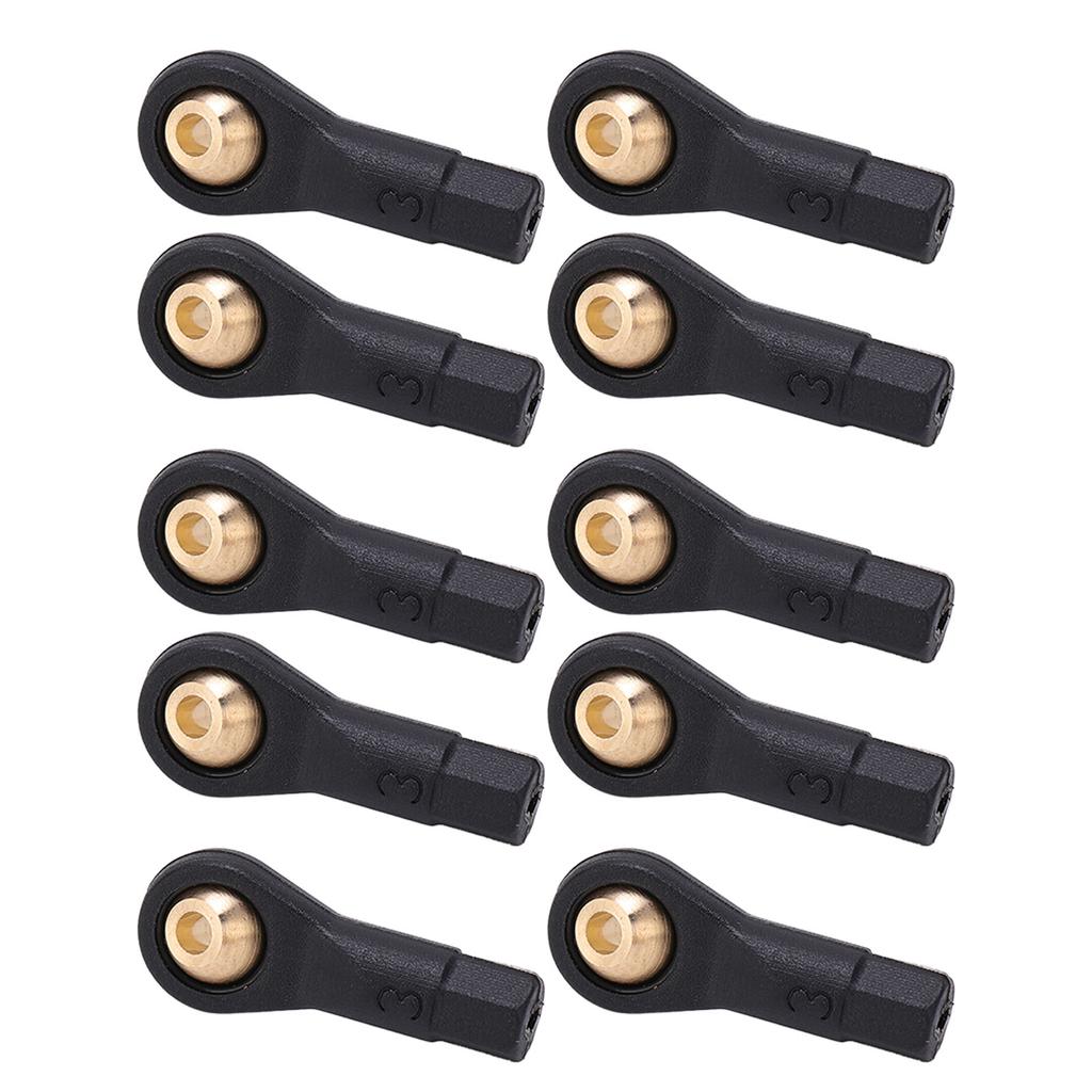 10Pcs RC Tie Rod Ball Head Durable Plastic Light Weight Wear Resistant Accurate Size M2 Tie Rod End Ball Joint