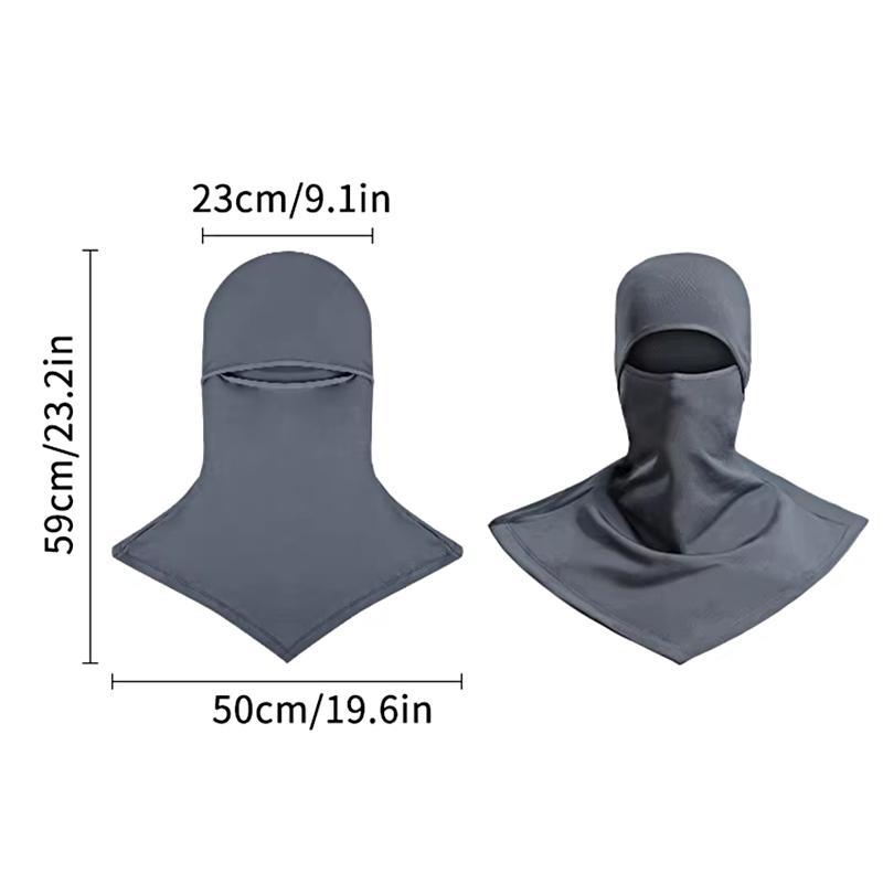 1Pc Neck Guard Comprehensive Breathable Simple Viscose Filament Outdoor Shading Integrated Sunscreen Hat Face Shield