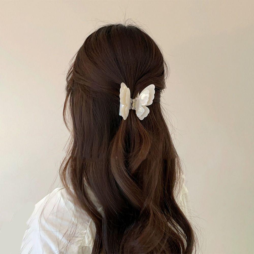Acetic Acid Acetate Butterfly Hair Claw Elf Large Shark Clip Butterfly Hair Clip Daily