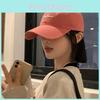 Trendy Design Letter Pink Baseball Cap For Women With Round Top And Bent Brim
