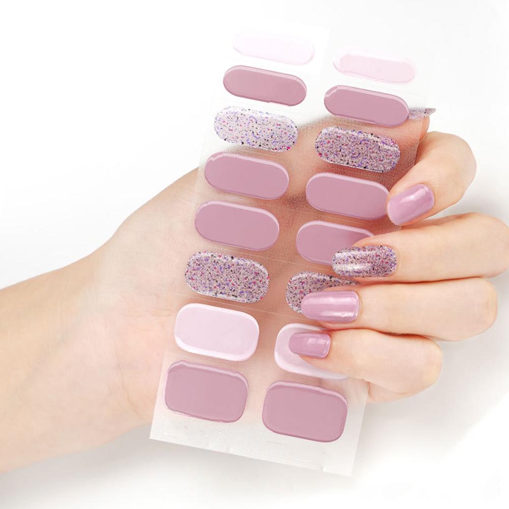 Лак для ногтей Novidades Designer Women Salon Nail Decals Sticker Pure Solid Tips Nail Self set Co K7H2