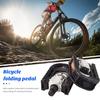 2Pcs Bike Pedals Folding Bicycle Pedals with Smooth Bearings High Strength Ultra-light Universal Simple Installation Bicycle Flat Pedals