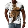Summer Original Animal Bear Graphic T Shirts Men Casual Interesting Personality 3D Print O-neck Short Sleeve T-shirt Streetwear