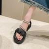 2024 Summer New Platform Pearl Women's Roman Shoes Fashion Versatile Hollow Women's Sandals Fashion Beach Shoes