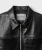 Belier Urban Solid Leather Jacket - Liquid Black