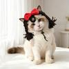Funny Pet Wig Decorative Pet Costume Lightweight Dog Wig  Holiday Decoration