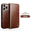 Кожаный чехол-книжка Chali для iPhone 17 Pro Max со подставкой и слотами для карт - Защитный чехол с полной защитой