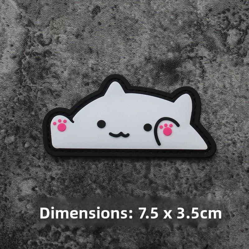 3D three-dimensional cute cat Velcro stamp PVC plastic armband bag sticker clap cat expression cat creative magic stamp