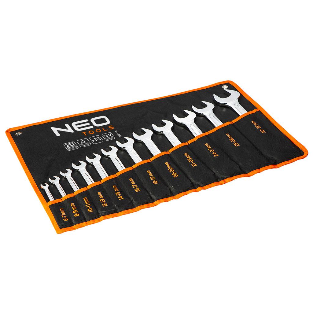 Double open-end wrenches 6-32 mm, set of 12