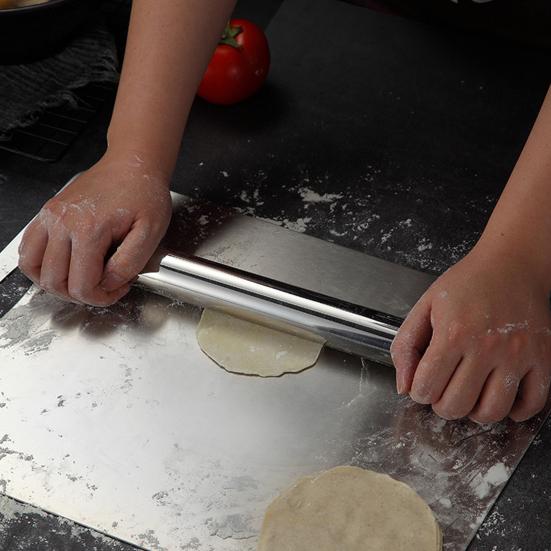 Силиконовый скалка многоразовый пищевой нелипкий полированный долговечный экономящий труд нержавеющая сталь гладкая поверхность для кухни