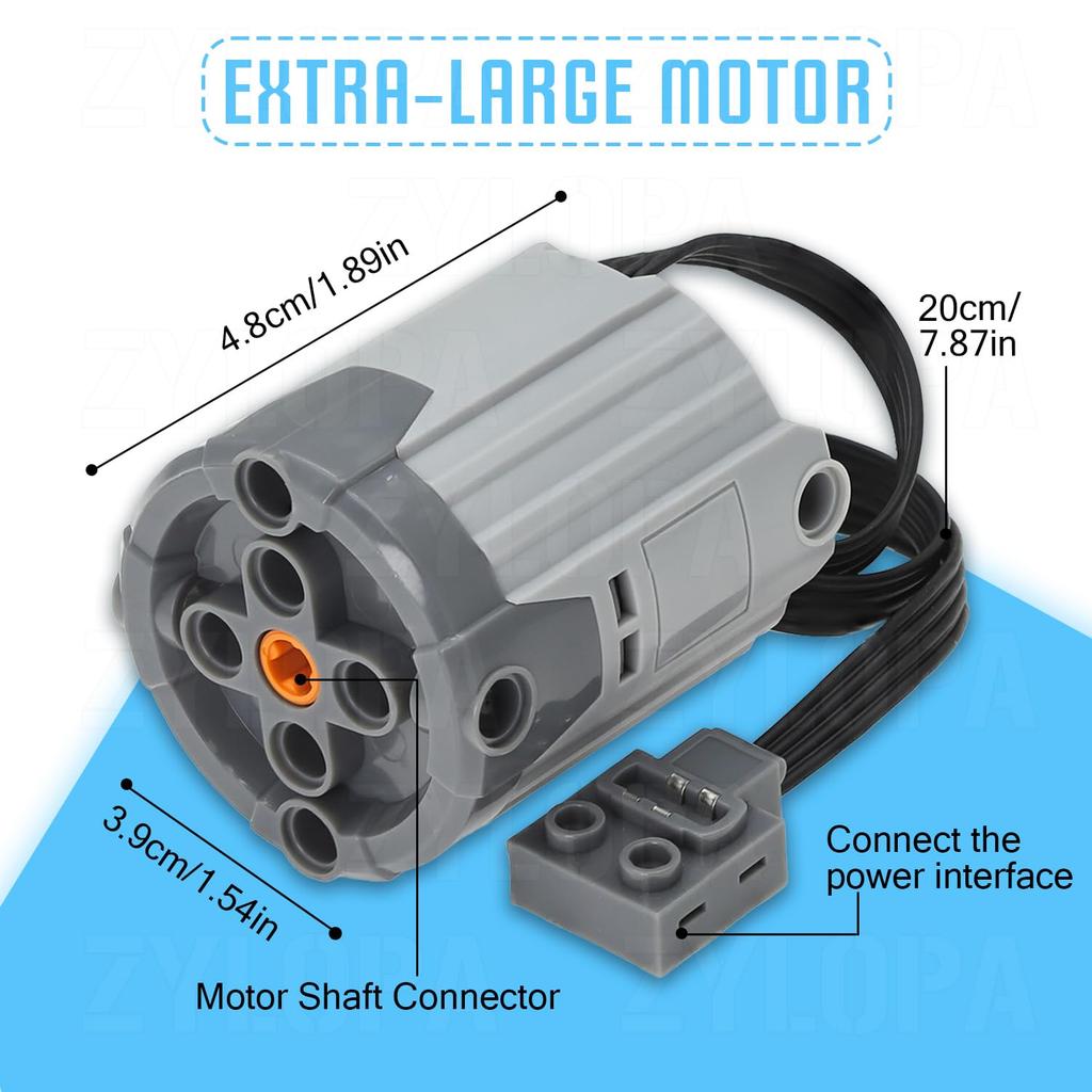 Zylopa 48-piece Technic-Motors power supply function set is compatible with major brands of Technic-Parts-Pieces servo motor cases