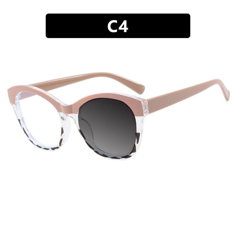 Дизайн Роскошного Бренда Анти-Синий Свет Большие Женские Лоскутный Цвет Рамки Фотохромные Очки для Гиперметропии Персонализированные +100~+600