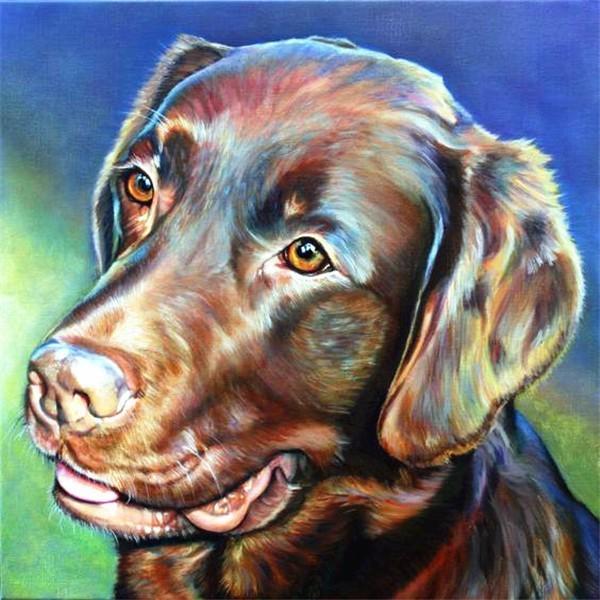 5d Sale Embroidery Diamond Diy Diamond Painting Dog Animal Rhinestone Picture