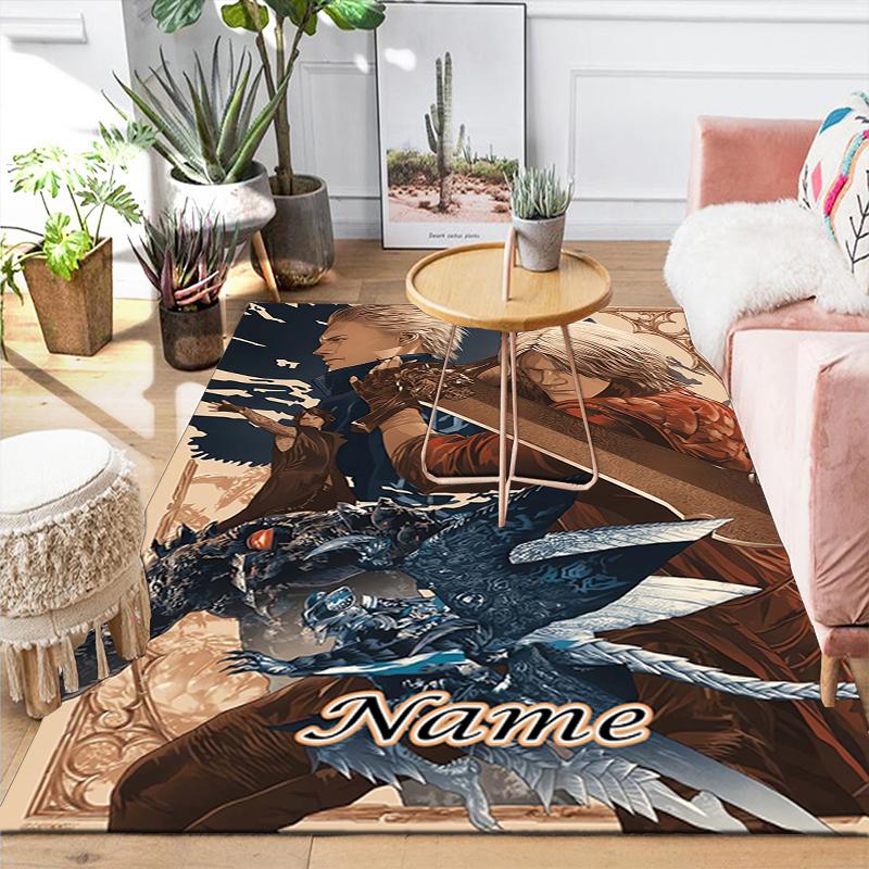 Custom 1Pc Devil May Cry Theme Rug Office Carpet Indoor Outdoor Entrance Doormat Nonslip Soft And Comfortable Living Room D291536