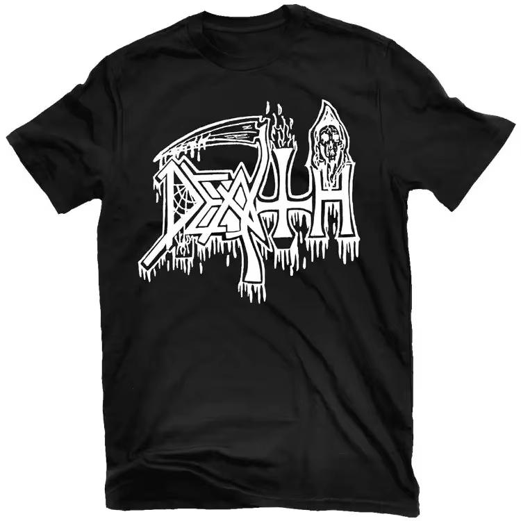 Смешная футболка с принтом Death Metal для мужчин и женщин, летняя хлопковая футболка с логотипом группы, короткий рукав, женская одежда