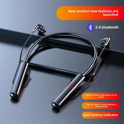 Новая шейная Bluetooth-гарнитура с возможностью вставки карты питания и дисплеем Беспроводная стереогарнитура Bluetooth с длительным временем ожидания