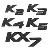 3D Металлические Хромированные Черные Буквы K2 K3 K4 K5 KX7 Логотип Значок Наклейка на Заднюю Крышку Багажника для Авто Стайлинг Аксессуары