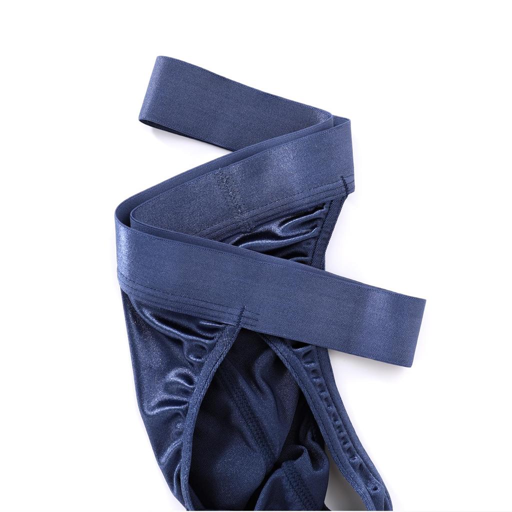 MIERSIDE Блестящие трусы-слипы из шелкового сатина с широкой сексуальной мужской повязкой-бикини, нижнее белье, трусики, слипы, 4 штуки (3XL, 0808)