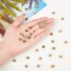 550Pcs 8mm Oblate Natural Wood Beads Flat Round Natural Jewelry Making  DIY Craft
