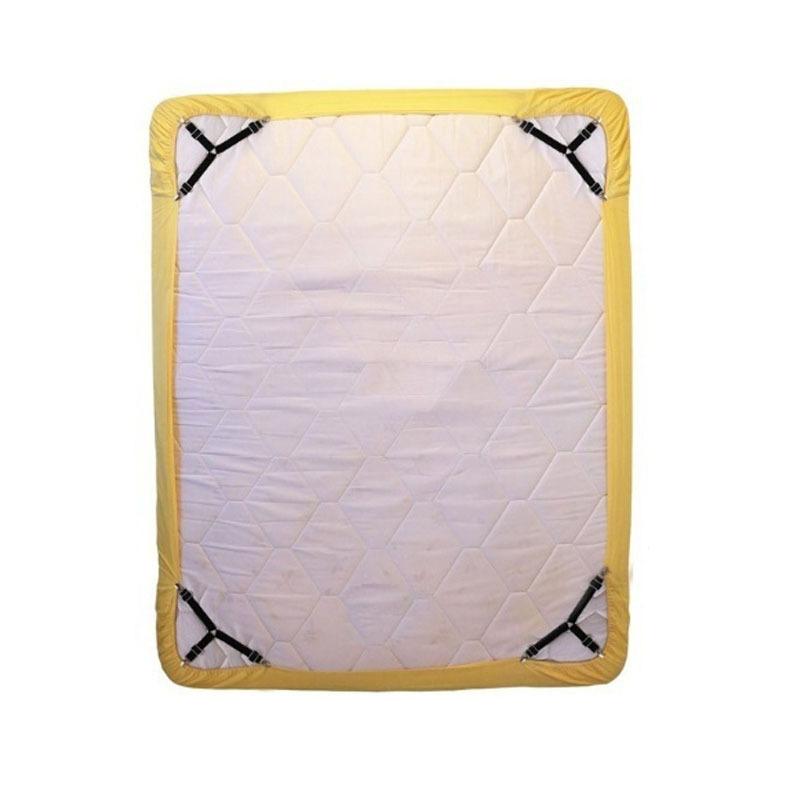 1/4 шт Треугольный зажим для фиксации одеяла Регулируемая эластичная подушка для дивана Одеяло Кровать Практичные невидимые нескользящие ремни для защитного листа