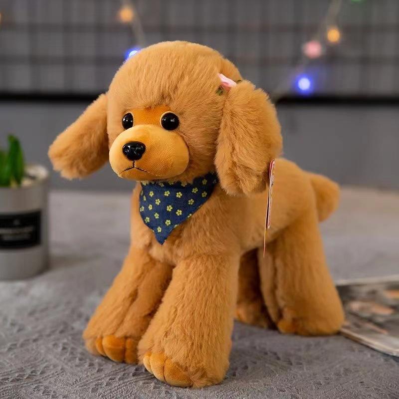 Cute Simulated Teddy Dog Poodle, Teddy Dog Plush Toy Puppy, Long-haired Doll, Rag Doll, Children's Doll