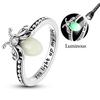 New Original 925 Sterling Silver Luminous Glowing Firefly Ring For Women Fit Wedding Party Jewelry Gift