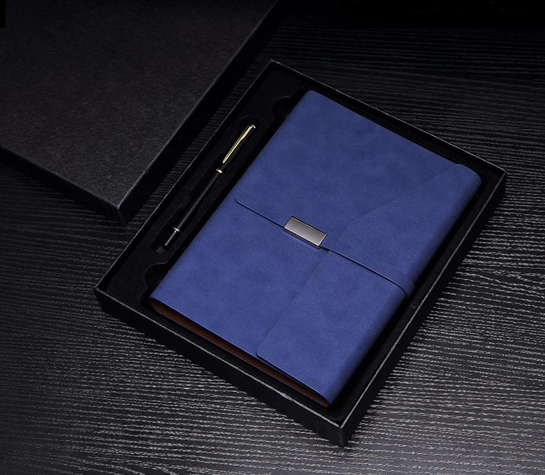 A5 Premium Faux Leather Tri-fold Notebook & Business Diary Set with Custom Logo