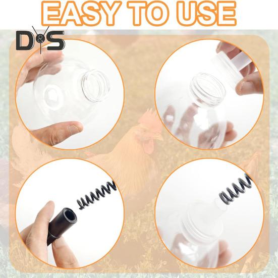 Игрушка для кормления цыплят, 2 шт., качели для цыплят, медленная кормушка с пружиной и колышком для земли, дозатор угощений для кур, домашней птицы, уток