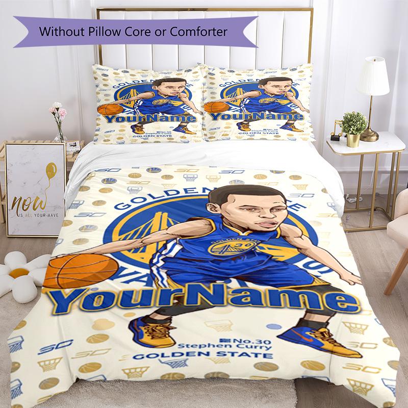 Curry Customize Your Name Bedding Set Breathable Duvet Cover With Pillowcases Decorative Bed Linen For Bedroom Home Decoration Birthday Gift