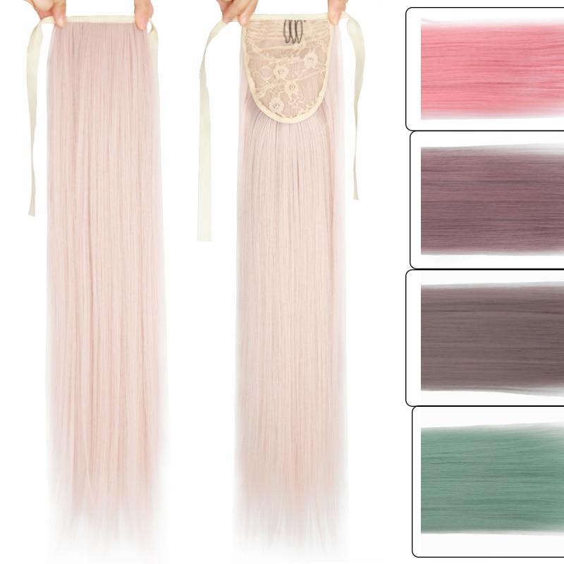 MERISIHAIR 22-дюймовые синтетические волосы, термостойкие прямые волосы с хвостиком, накладные волосы, наращивание волос, парик с конским хвостом