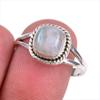 Ювелирное кольцо из натурального радужного лунного камня 925 пробы, размер 8,5 B0P67