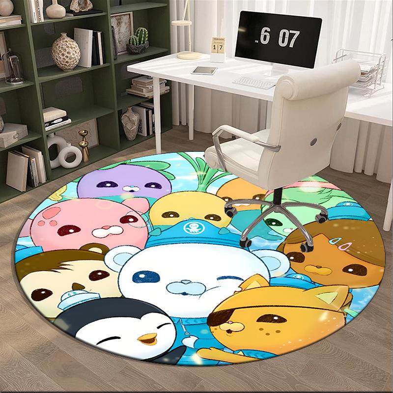 Ocean Explorers Adventure Round Rug for Livingroom,Bedroom, Palyroom, Chair Rug, Area rug, Circle Carpet, Fan Christmas gift