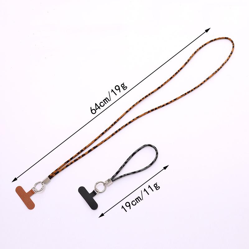 Цепочка для телефона с леопардовым принтом - Универсальный короткий шнурок и ремешок через плечо