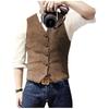 Мужской жилет Four Seasons Business Casual British Style Vest Gentleman Slim V-образным вырезом