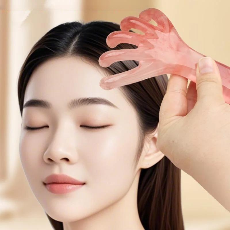 Resin Scalp Massage Comb Finger Like Head Massager Five Claw Head Therapy Comb Meridian Dredging Scraping Comb Care Relaxation