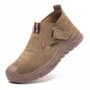 Shoes Men's Steel Baotou Anti-smashing and Anti-piercing Cowhide Electric Welding Work Shoes Wear-resistant, Non-slip and Comfortable Protective Shoes