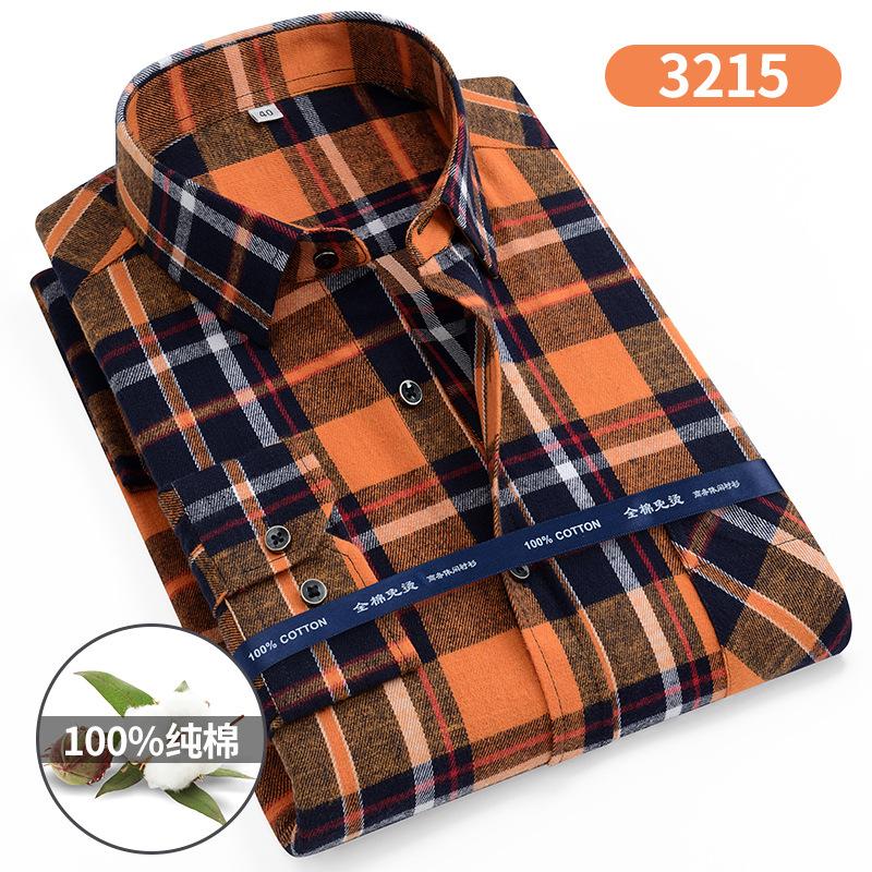 100% Pure Cotton Flannel Soft Regular-fit Long Sleeve Brushed Shirt Single Pocket Comfortable Casual Thick Plaid Shirts S-11XL