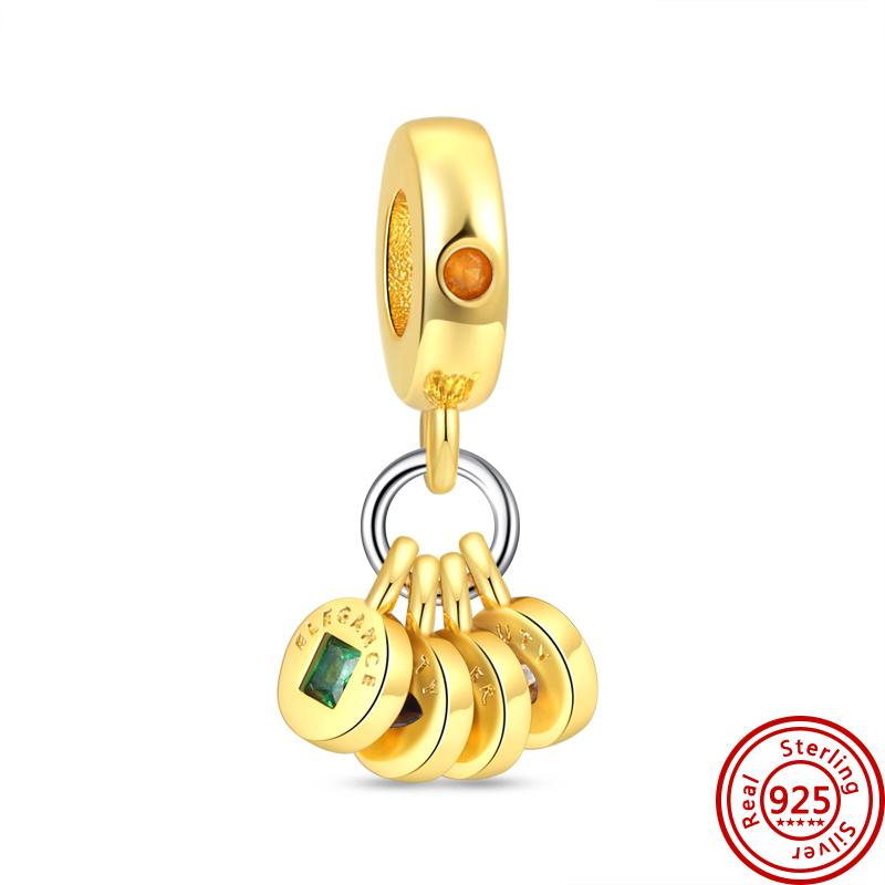 Новый 925 Серебряный Золотой Замок Ключ Пчела Солнечный Замок Красное Пламя Тонкие Бусины Подходит Оригинальный 925 Браслет Подвески DIY Изготовление Ювелирных Изделий
