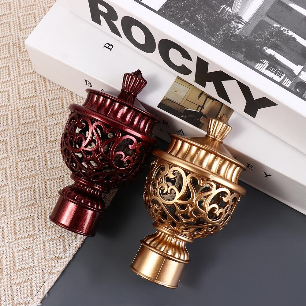 Hollow Out Durable Plastic Curtain Rod Cap Drapery Rail Ends Curtain Rod Head Curtain Accessories