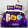 3D Print Halloween Boo Cartoon Bedding Set Soft Comforter Cover With 1/2pcs Pillow Shams For Kids Adults Microfiber Quilt Cover