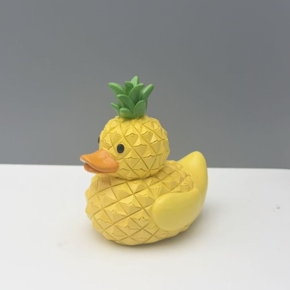 Cute Duck Figurine Cartoon Animal Sculpture Micro Landscape Fruit Duck Statue Cabinet