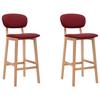 VidaXL Set of 2 Bar Stools, Pub Chair, Bistro Seat, Furniture for Dining Room Kitchen Living Room Home Interior, 289375