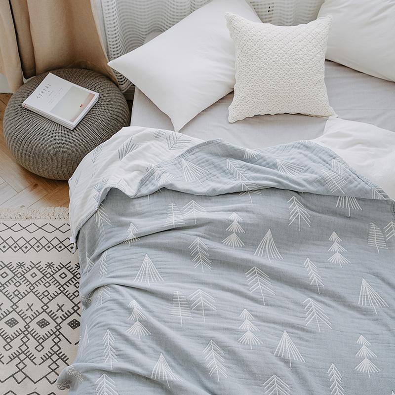 Summer Quilts Cotton Gauze Japanese-Style Decorative Bed Throw Blankets Cover Pink Bedspreads For Sofa Bedding 150*230/200cm