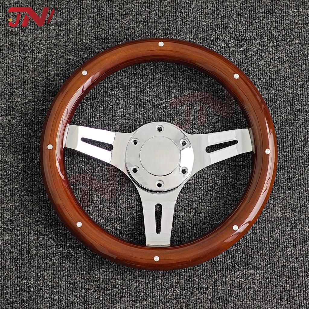 JDM 290mm 12inch Mini Real Wood Steering Wheel Universal for Racing Sports /Go Kart/SIM Race Game Steering Wheel
